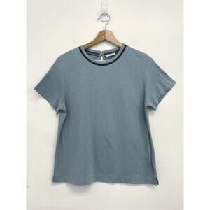 Brunello Cucinelli Monili Bead Trim Embellished Luxury Designer T-Shirt - Large